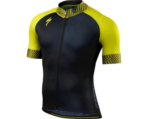 Specialized Men's SL Expert Short Sleeve Cyclin Jersey Dot Fade / Limon - Medium