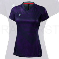 Specialized Women's Andorra Short Sleeve Jersey Deep Indigo / Primal Geo - M