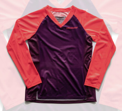 Specialized Women's Andorra Long Sleeve Jersey Cast Berry / Acid Lava Mirror - M