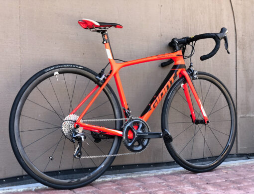 Giant TCR Advanced SL 2 Full Carbon Road Bike with SLR Carbon Wheelset Neon Red