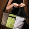 Timbuk2 Cargo Tote M Shoulder Strap Heavy Duty Shopping Bag Olive White Chartreuse