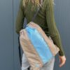 Timbuk2 Cinch Pack Daypack Drawstring Backpack Sack String Bag Mocha Blue