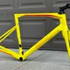 2017 BMC Roadmachine 02 Disc Carbon Road Bike Bicycle Frameset 56 cm Yellow Red